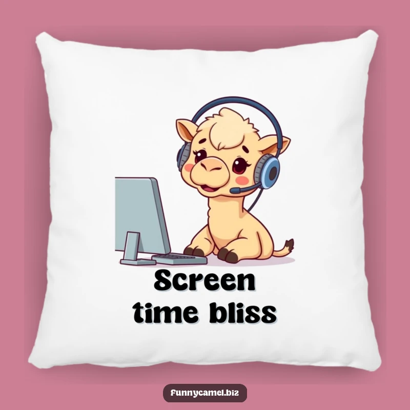 Funny Virtual Camel Pillow: Cozy Tech Comfort, Great Funny Gift