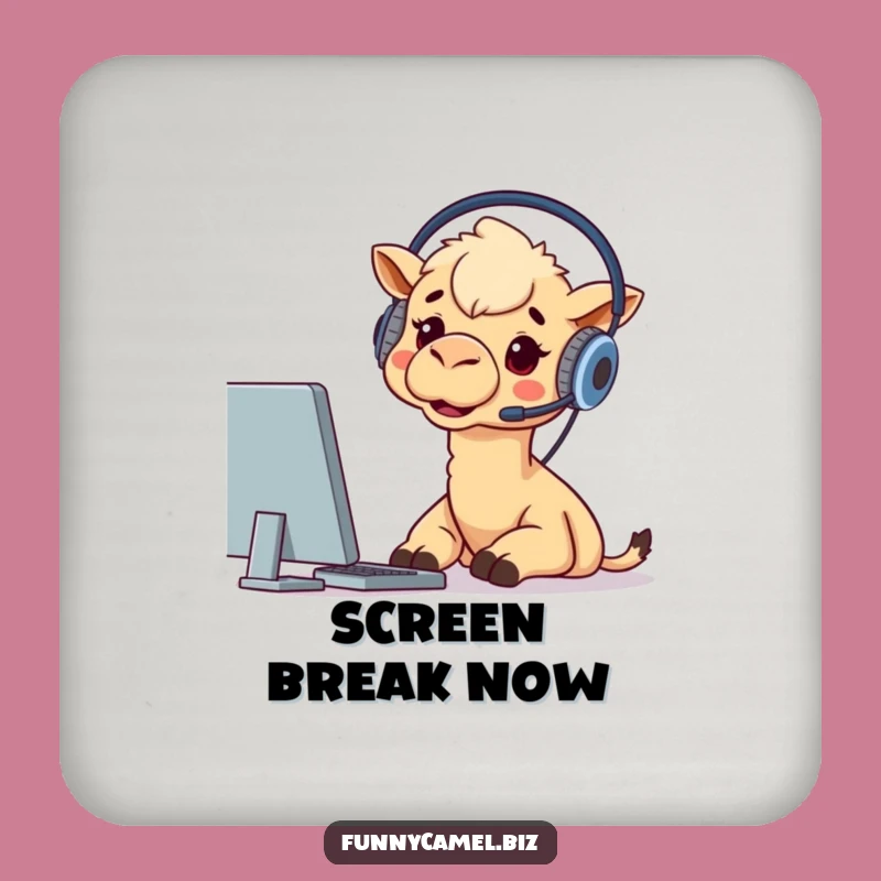 Funny Screen Time Camel Coaster: Hilarious Tech Protection, Great Funny Gift