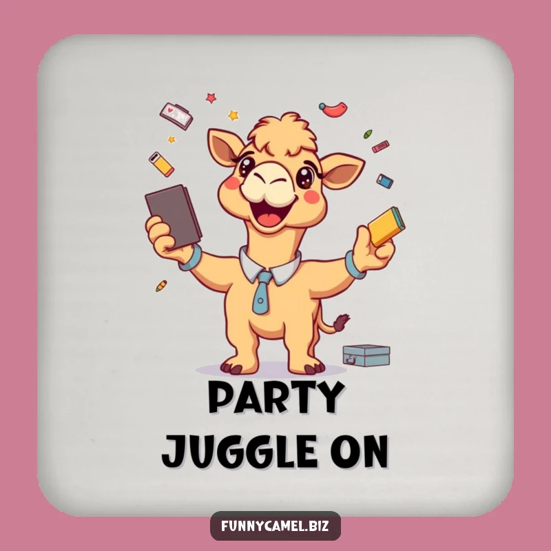 Funny Juggling Ace Camel Coaster: Hilarious Surface Protector, Great Funny Gift