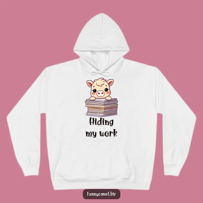Cozy Funny Camel Hoodie - Warm Kawaii Document Peek for Ultimate Comfort