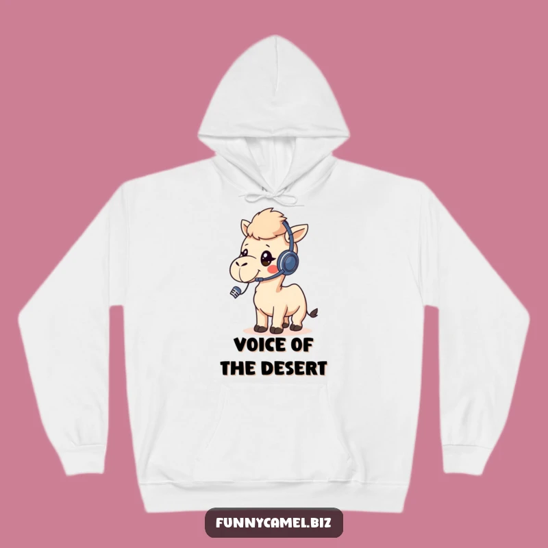 Cozy Funny Kawaii Camel Call Center Hoodie, Warm & Humorous Gift Idea