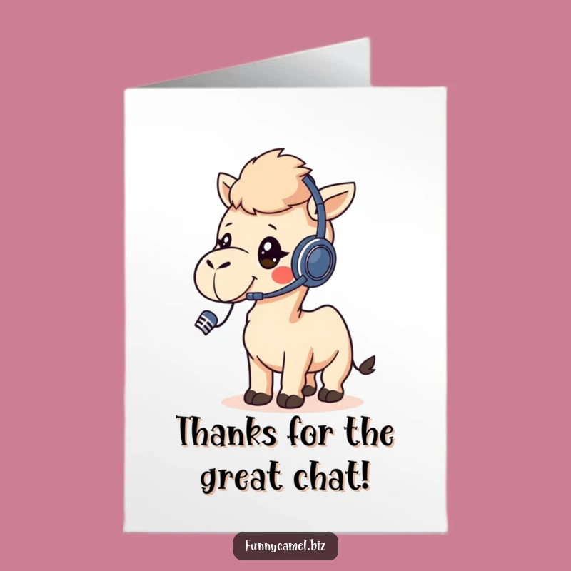 Free Printable Thank You Card: Busy Kawaii Camel Expressing Gratitude, Downloadable Gift
