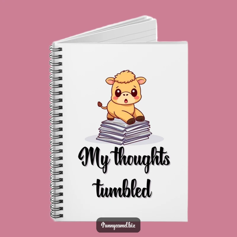 Funny Tripping Camel Notebook, Capture Notes Amidst the Chaos