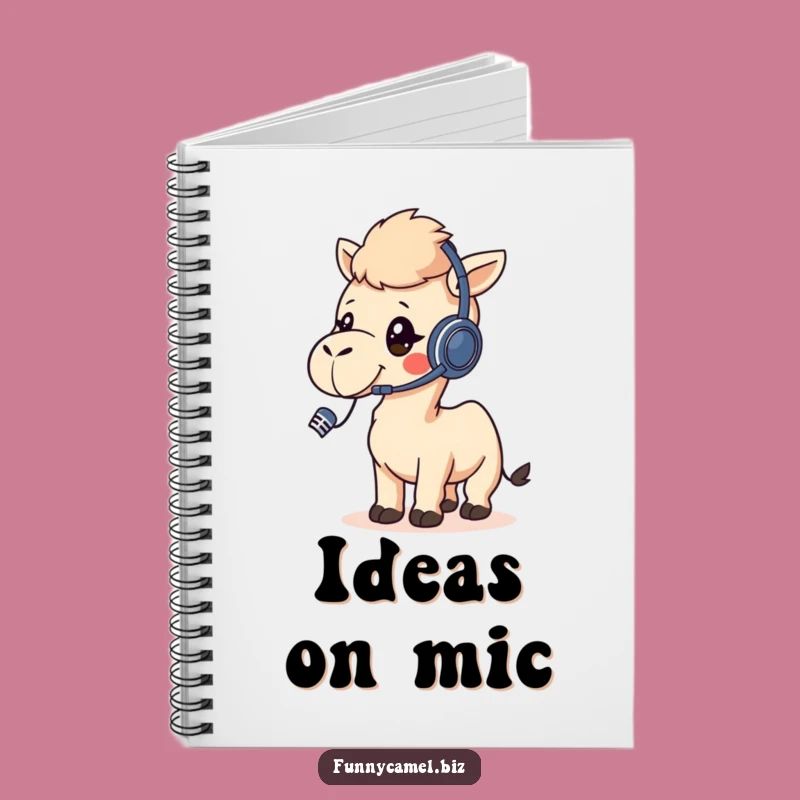 Funny Kawaii Camel Call Center Notebook, Jot Down Ideas with Humor
