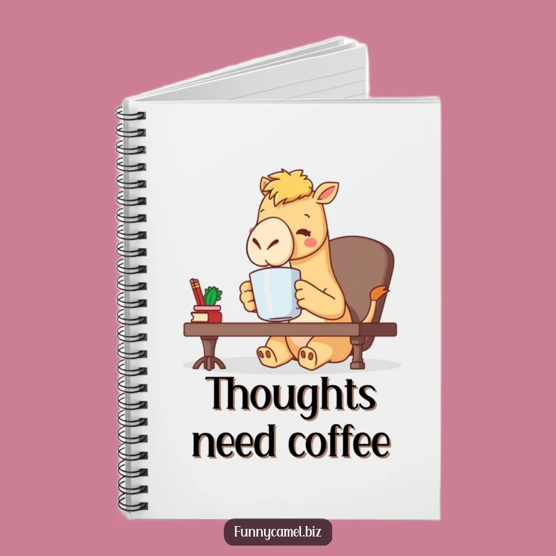 Funny Kawaii Camel Notebook: Coffee Fueled Ideas, Creative Office Gift